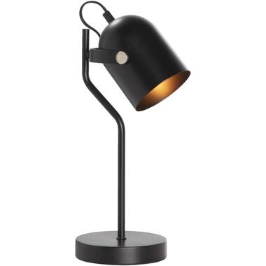 Leen Bakker Bureaulamp Senn - zwart metaal - 39xØ17,5 cm