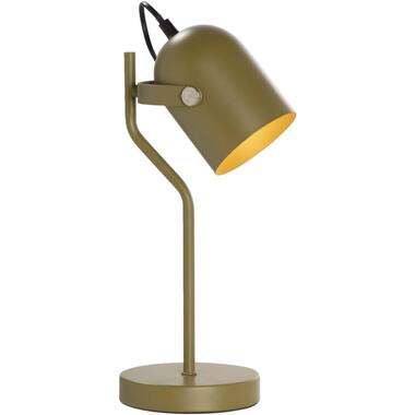 Leen Bakker Bureaulamp Senn - groen metaal - 39xØ17,5 cm