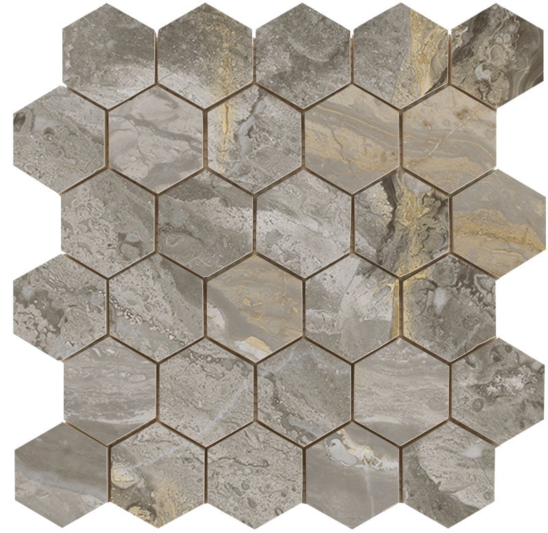 Jabo Tegelsample:  Luxury Nature hexagon mozaïek 26x27cm