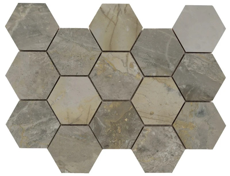 Jabo Tegelsample:  Luxury Nature hexagon mozaïek 33x23cm