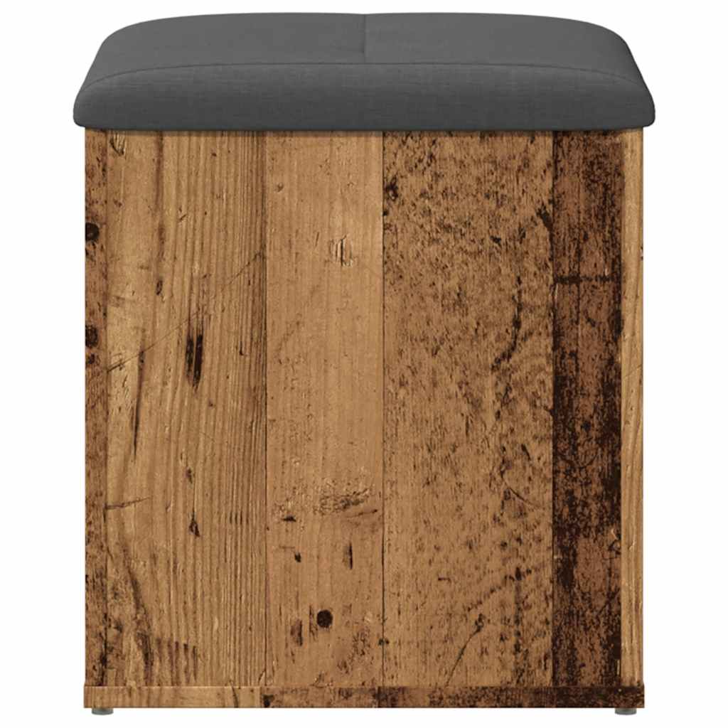 vidaXL Opbergbank 42x42x45 cm bewerkt hout oud houtkleurig