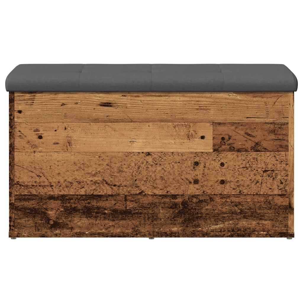 vidaXL Opbergbankje 82x42x45 cm bewerkt hout oud houtkleurig