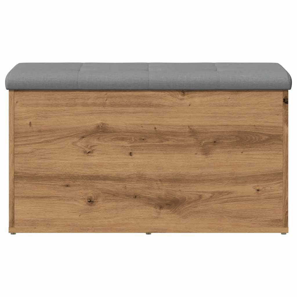 vidaXL Opbergbankje 82x42x45 cm bewerkt hout artisanaal eikenkleur