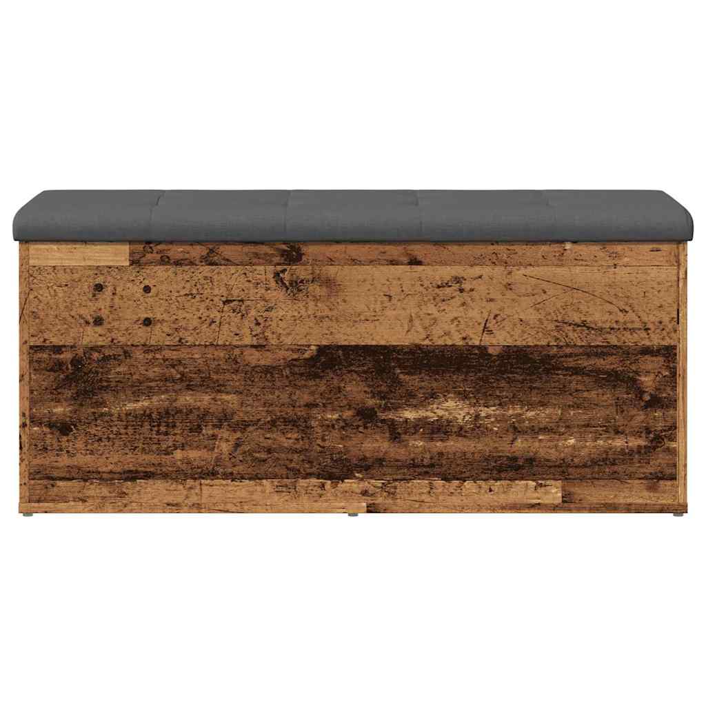 vidaXL Opbergbankje 102x42x45 cm bewerkt hout oud houtkleurig