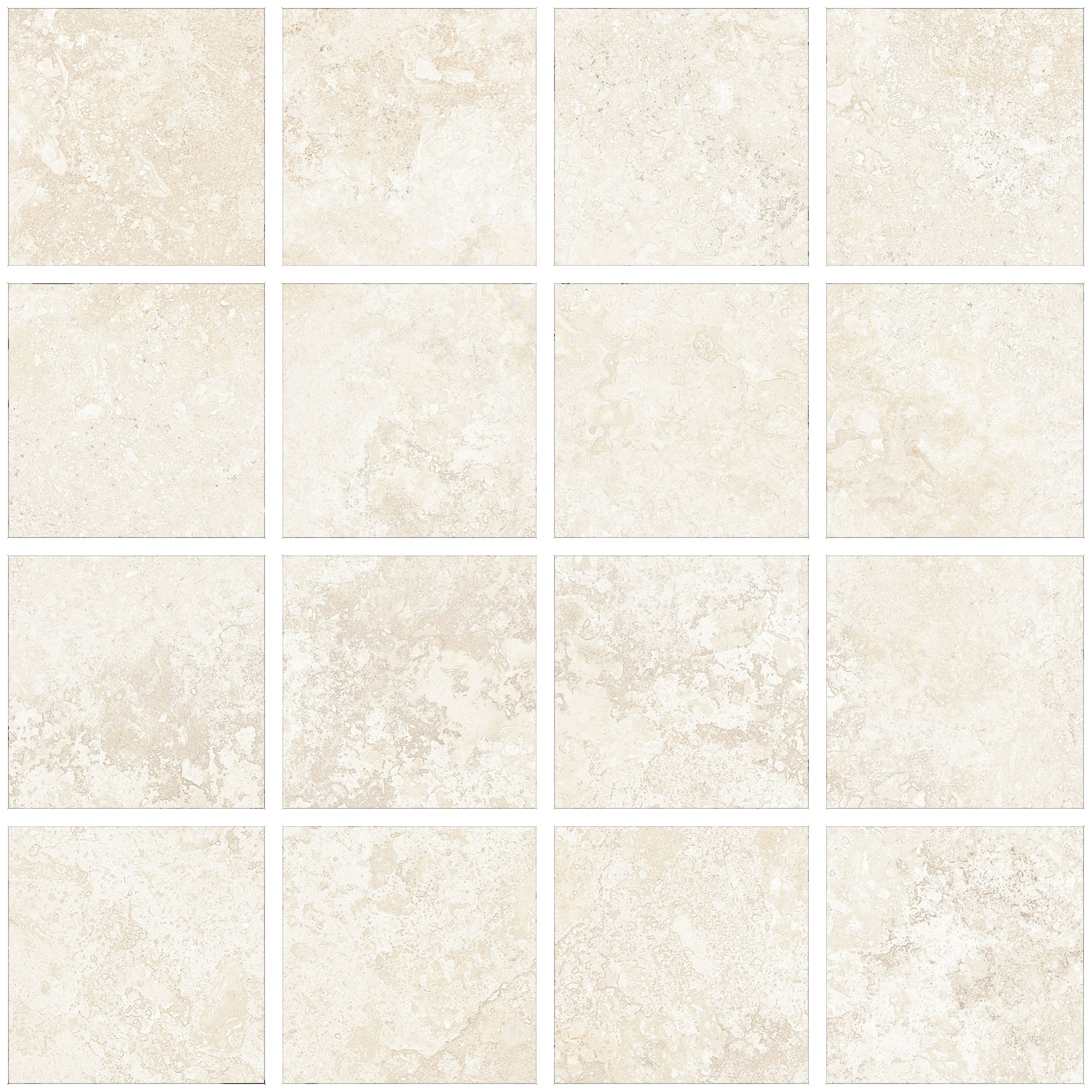 Pamesa Mozaiek  Pietra Di Rapolano Ivory 30x30 cm Gerectificeerd Mat Creme 