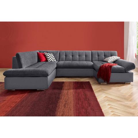 TRENDMANUFAKTUR Zithoek Reggae modern en comfortabel, actuele materiaalcombinatie, U-vorm