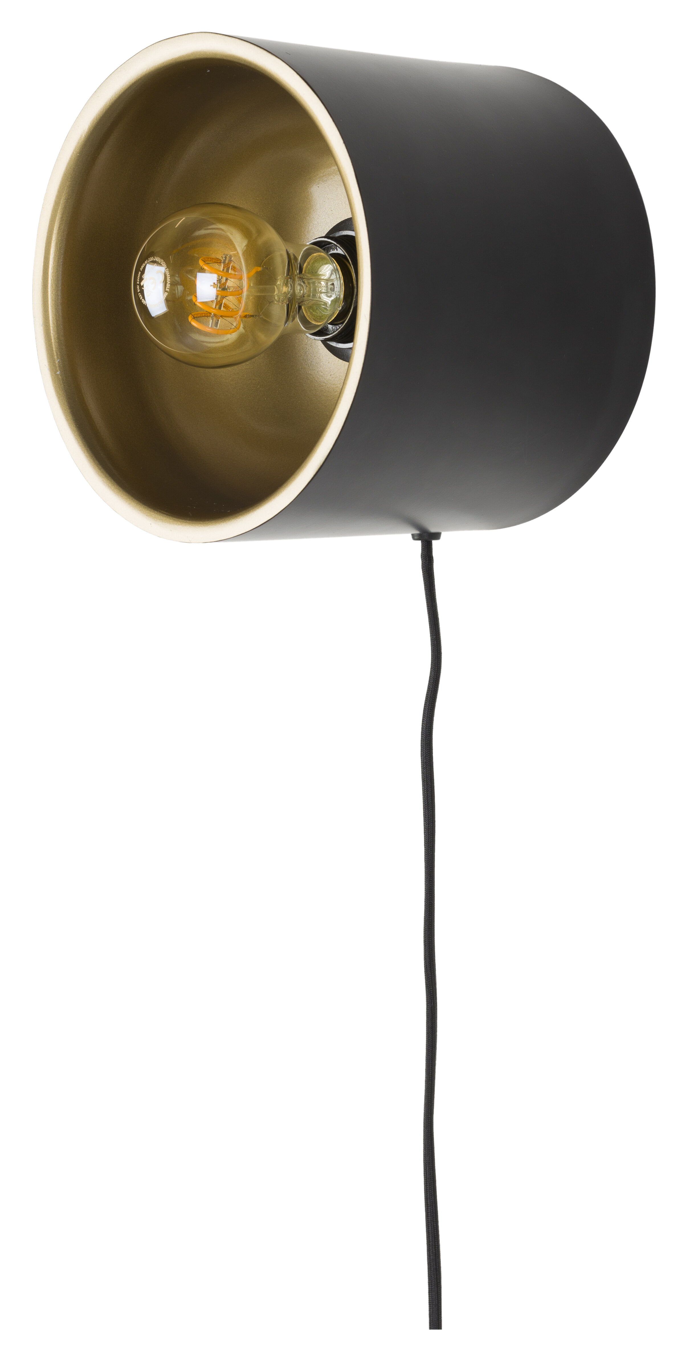 ZILT Wandlamp Cherylynn - Zwart/Goud