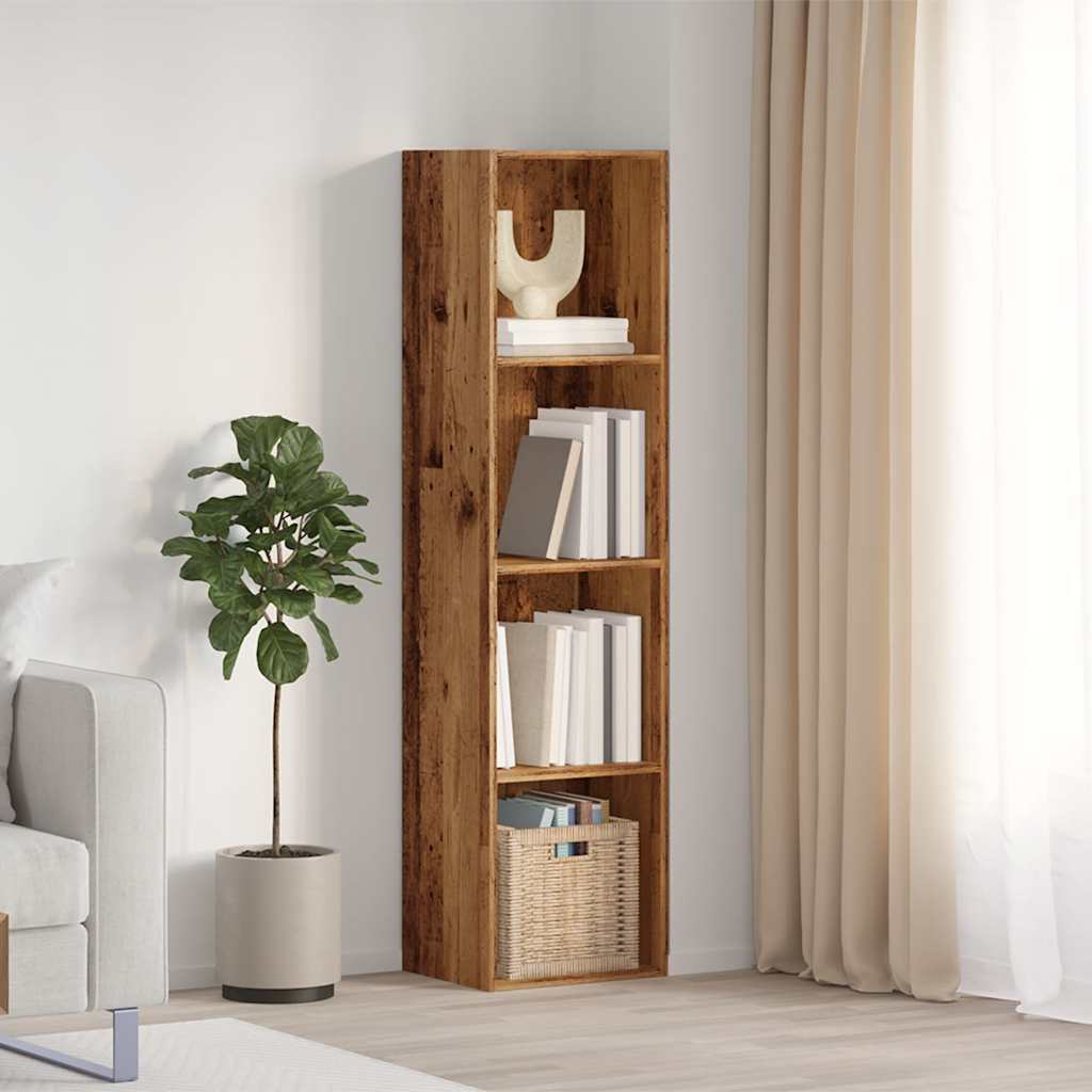 vidaXL Boekenkast/tv-meubel 36x30x143cm bewerkt hout oud houtkleurig