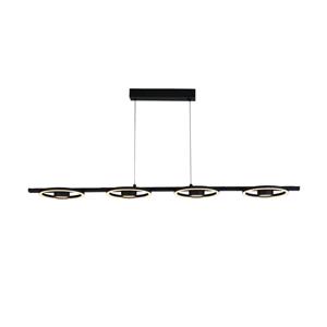 Searchlight LED-Hängeleuchte Space, vierflammig, schwarz, Metall
