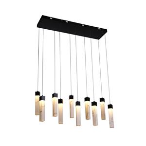 Searchlight LED-Hängeleuchte Moonbeam, 10-flammig, schwarz, weiß, Metall