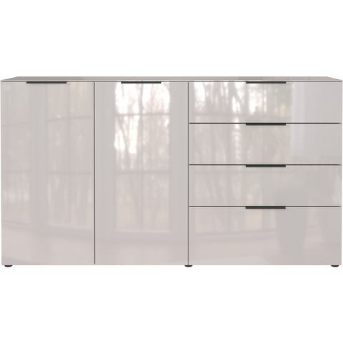 GERMANIA Dressoir OAKLAND in 2 breedten, fronten en bovenblad met glas-inlay