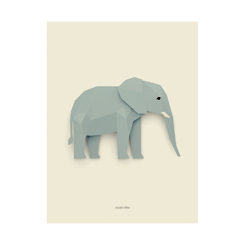 Studio Ditte Olifant Poster - 30 x 40 cm