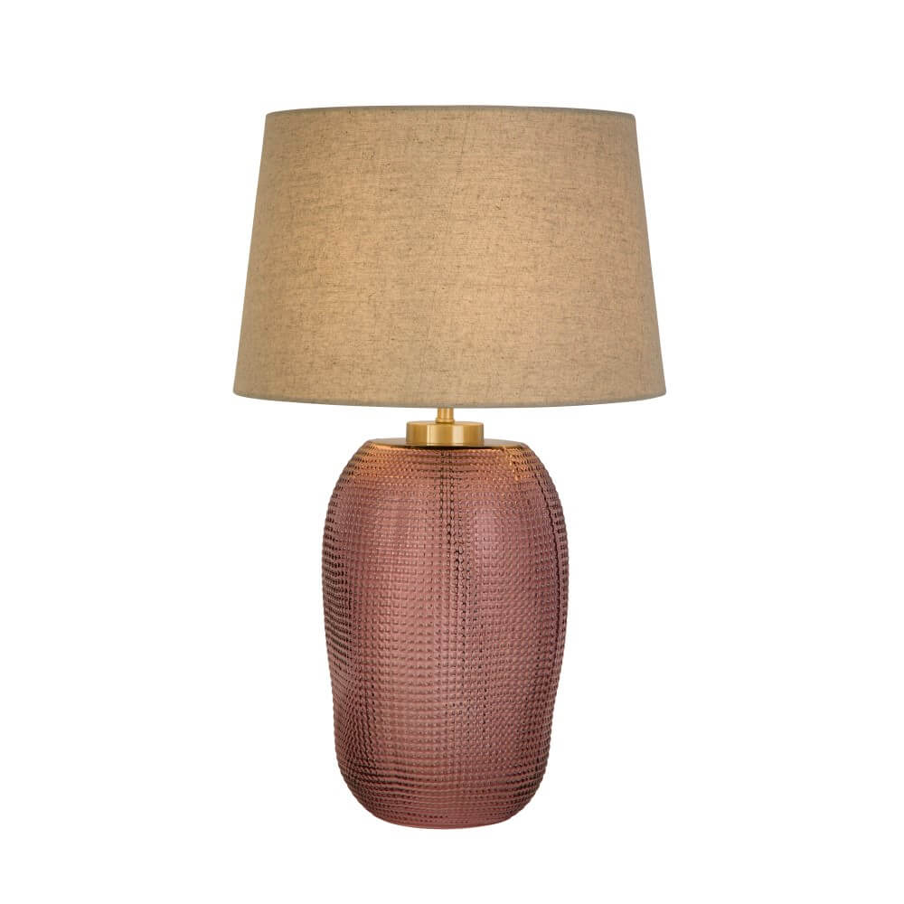 Searchlight Schemerlamp Amethyst roze glas EU44652PI