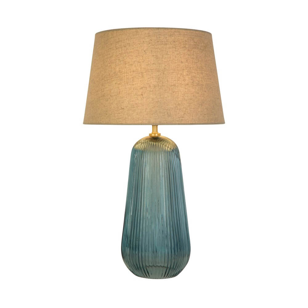 Searchlight Schemerlamp Cameo blauw glas EU44652AZ