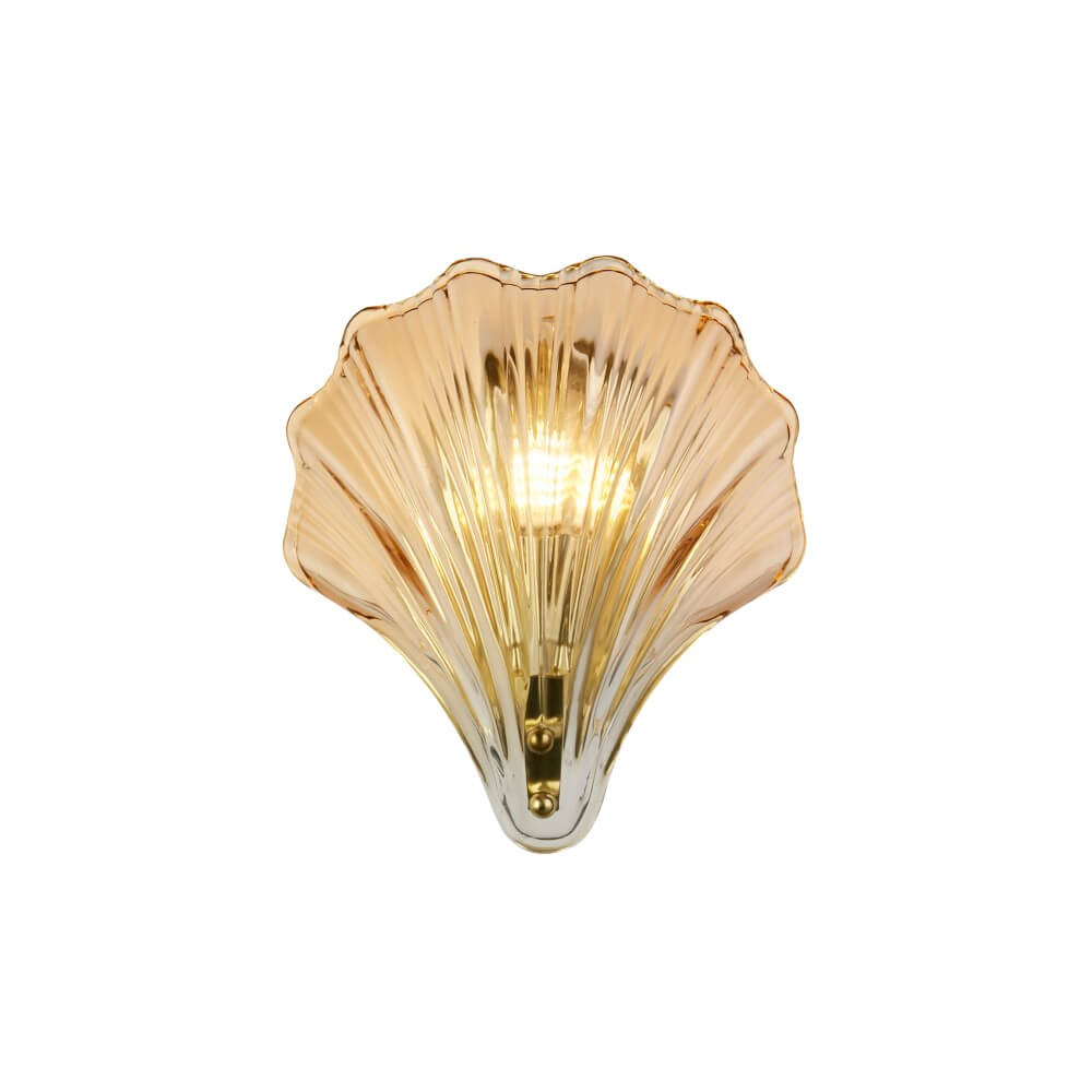 Searchlight Wandlamp Shell met amber glas 28980SB