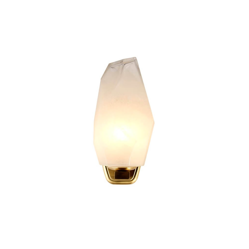 Searchlight Wandlamp Rocky met wit glas 23142-1SB