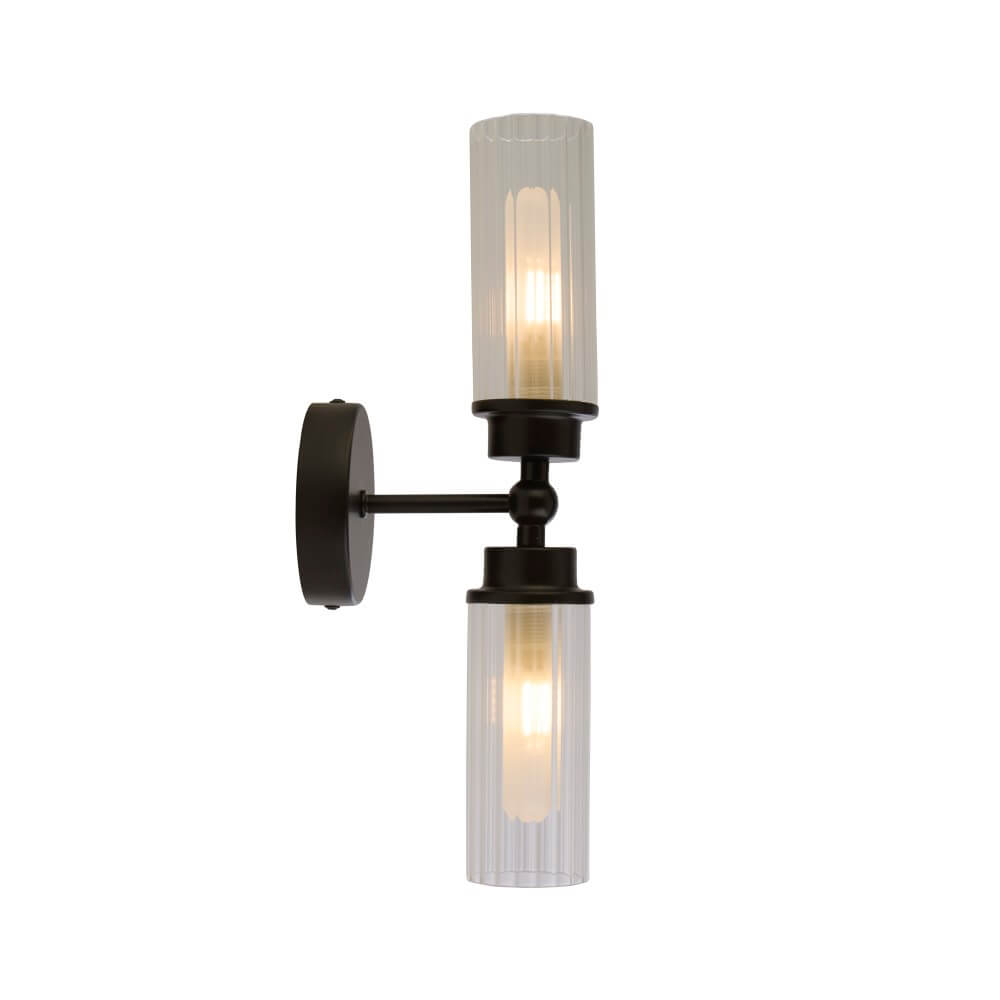 Searchlight 2-lichts wandlamp Imperial zwart 29982BK