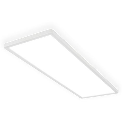 B.K.Licht Led-plafondlamp BK_DL1602 Ultra-dunne LED-paneel met backlight, plafondlamp 4.000k, 3.000 lm, 22w, indirecte achtergrondverlichting, 58x20cm, wit