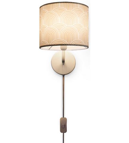 Paco Home Wandlamp Luca Pillar Wandlamp met kap binnen woonkamer modern effen lampenkap