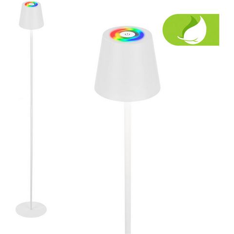 Briloner LED-Akku-Stehleuchte Coloris, schwarz, RGB, Dimmer, IP44