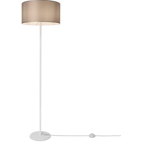 Paco Home Staande lamp LUCA CANVAS UNI COLOR Lampenkap stof woonkamer leeslamp kantoor E27 vloerlamp Scandi