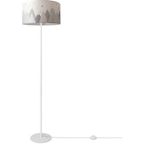 Paco Home Staande lamp Luca Cosmo Kinderlamp, vloerlamp, stoffen lampenkap, babykamer bergen wolken