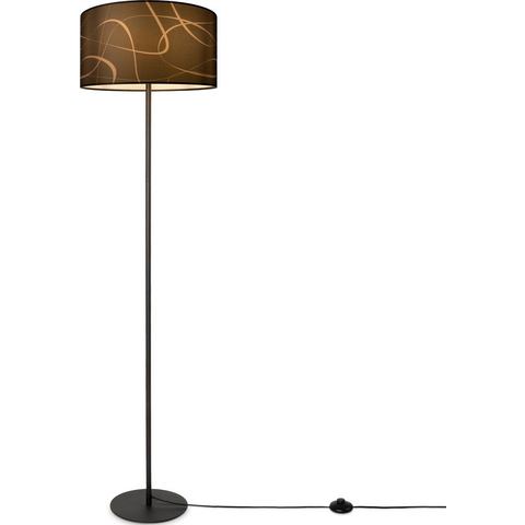 Paco Home Staande lamp Luca Tribal Vloerlamp driepoot met lampenkap stof modern abstract uni E27