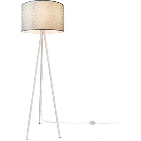 Paco Home Staande lamp Trina Stella Driepotige moderne stof lampenkap vintage ontwerp textiel woonkamer