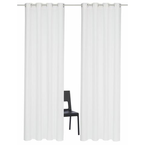 Home affaire Gordijn Parry set van 2, ondoorzichtig, monochroom, basic (2 stuks)