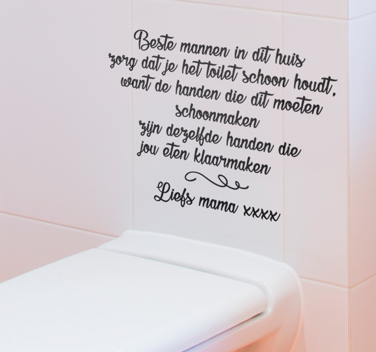 Tenstickers Badkamer muursticker met mama tekst