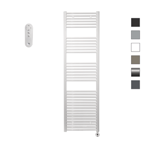 Sanicare HVS elektrische radiator 45x172cm wit met afstandsbediening en thermostaat wit rechtsonder