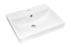 Comad Rita wastafel rechthoekig 50x40cm glans wit