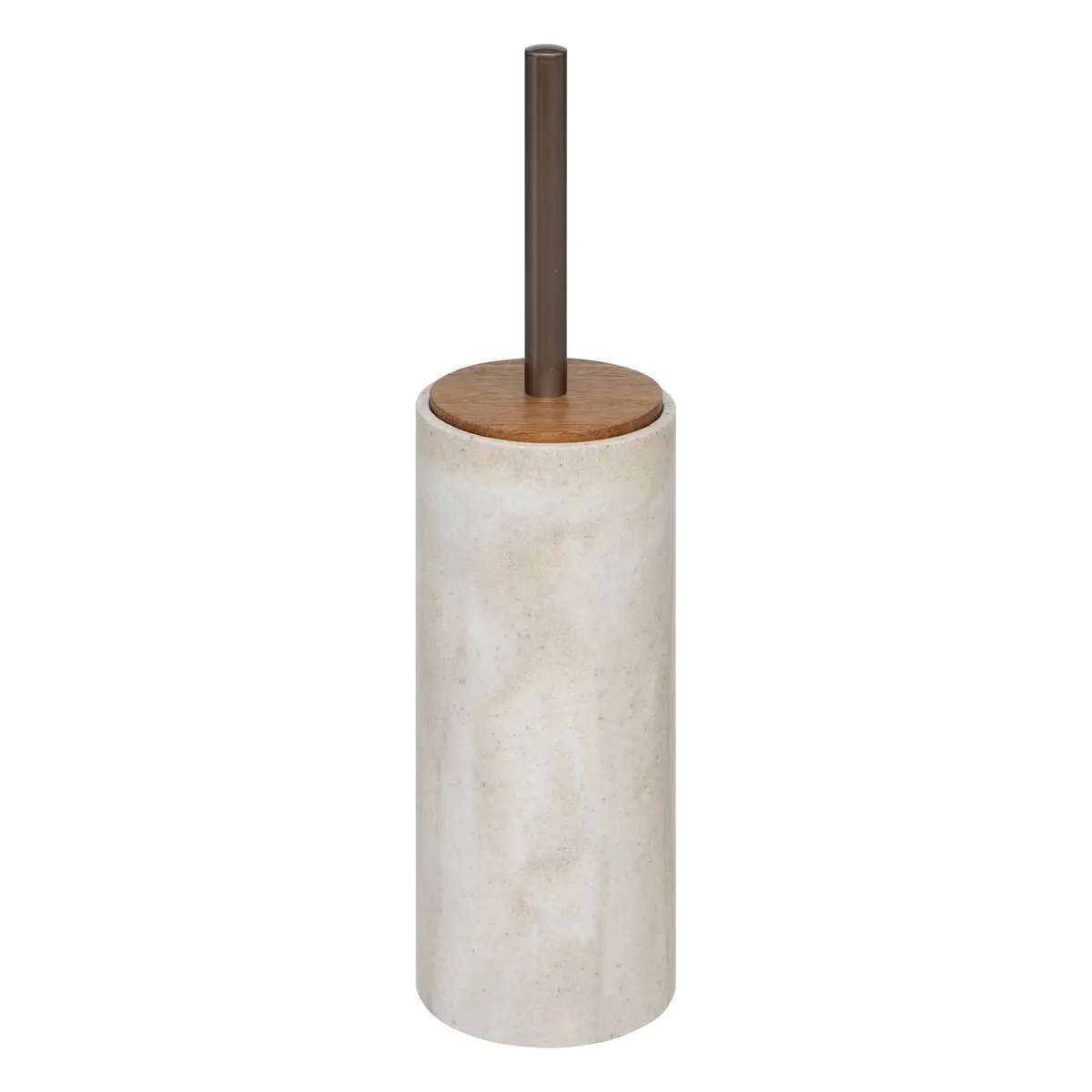 5five Toiletborstel Como Marble - in houder - kunststeen - wit - cm -