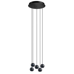 ETH Design hanglamp Grace 5-lichts zwart 05-HL4505-30