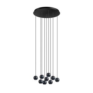 ETH Design hanglamp Grace 9-lichts zwart 05-HL4509-30