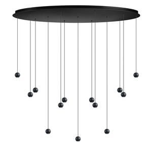 ETH Design hanglamp Grace 13-lichts zwart 05-HL4513-30