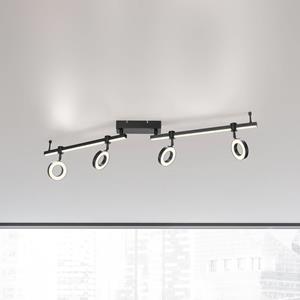 JUST LIGHT. GmbH JUST LIGHT. LED-Deckenlampe LOLAsmart Bileda, 4-fl., schwarz