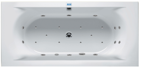 <QuerySet [<AttributeOption: Riho>]> Whirlpool Riho Lima 170 x 75 cm elektronische Bediening & bluetooth