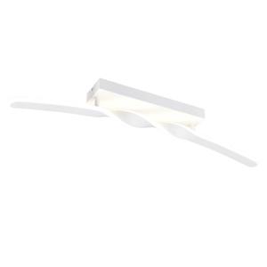 Reality Leuchten LED-Deckenleuchte Ginko, wei&szlig; matt, Metall, L&auml;nge 79 cm