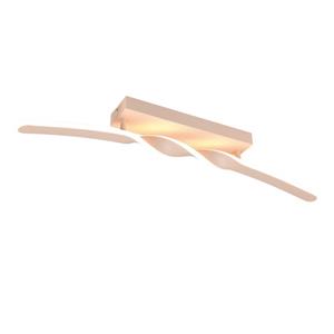 Reality Leuchten LED-Deckenleuchte Ginko, sand, Metall, L&auml;nge 79 cm