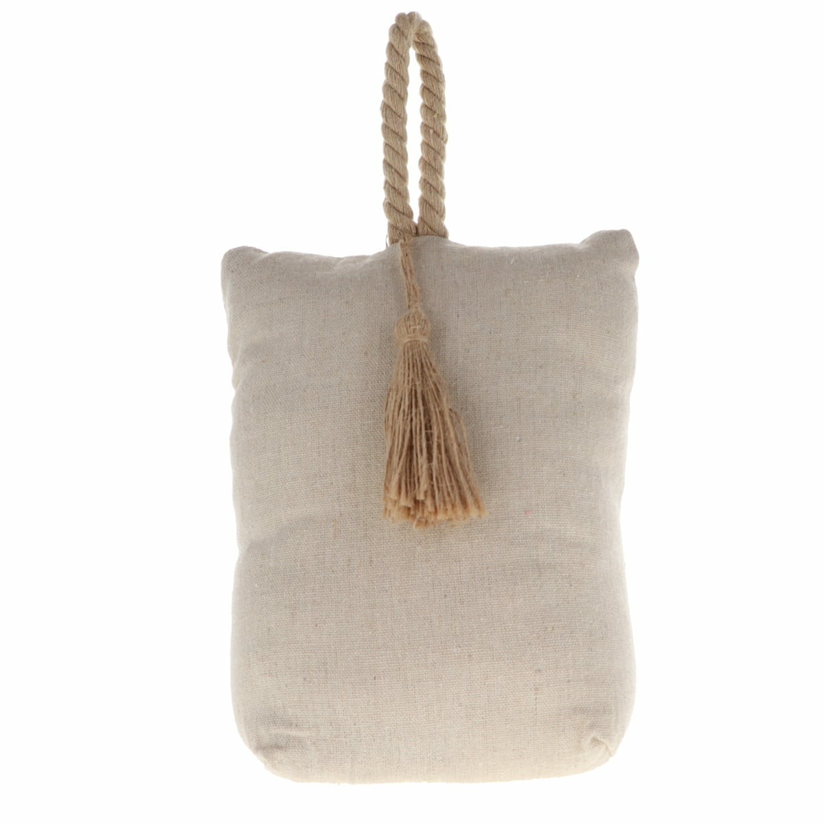 Luance Deurstopper - 1 kg - off white/ wit- stoffen zak met lus - L17 x B9,5 x H21 cm - deurstop -