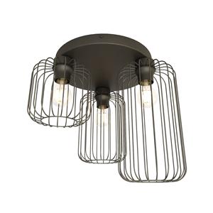 Emibig Plafondlamp Barn 3 lichts Ø 30 cm zwart