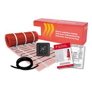 Boss & Wessing BWS By Magnum Elektronische Vloerverwarming Set 10 m2 - 1500 Watt - Wifi Thermostaat Zwart 
