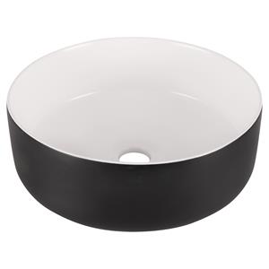 Differnz Waskom  Mira 12x36 cm Zwart/Wit