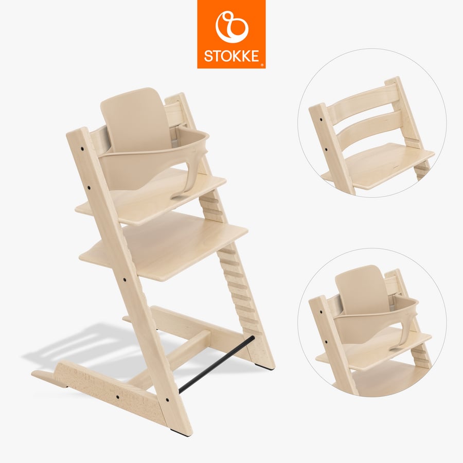 Stokke Tripp Trapp Kinderstoel beuken naturel incl. BabySet V2 naturel