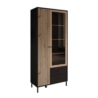 Meubella Vitrinekast Charles 2 - Eiken - 87 cm
