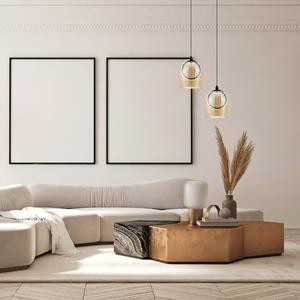 Zambelis LED-H&auml;ngeleuchte 23079, goldfarben, 1-flammig, Glas, &Oslash; 20 cm