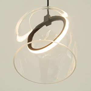 Zambelis LED-H&auml;ngeleuchte 23080, klar, 1-flammig, Glas, &Oslash; 20 cm
