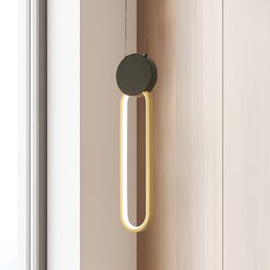 Zambelis LED-Pendelleuchte 23100, schwarz, goldener Ring, Aluminium