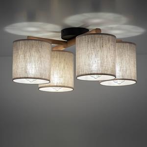 TK Lighting Deckenlampe Deva, vierflammig, Textil